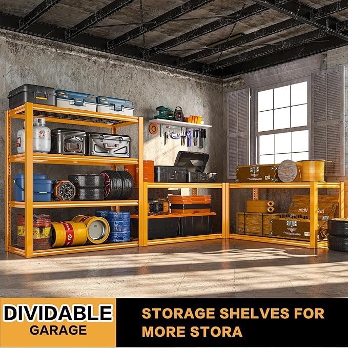 REIBII 40" W Garage Shelving 2240 LBS Storage Shelves Adjustable Heavy Duty