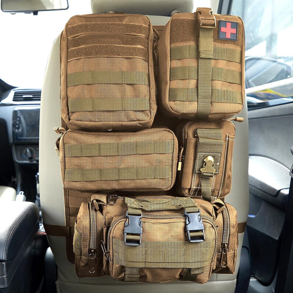 Universal Tactical Seat Back Organizer Vehicle Molle Panel Organizer Storage
