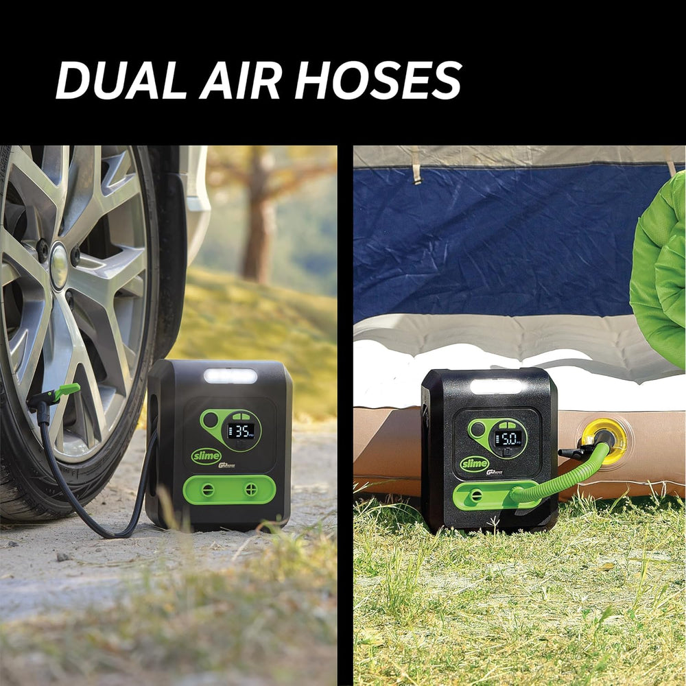 Slime 40085 Tire Inflator, Cordless, Multi-Purpose, Portable Air Compressor P...
