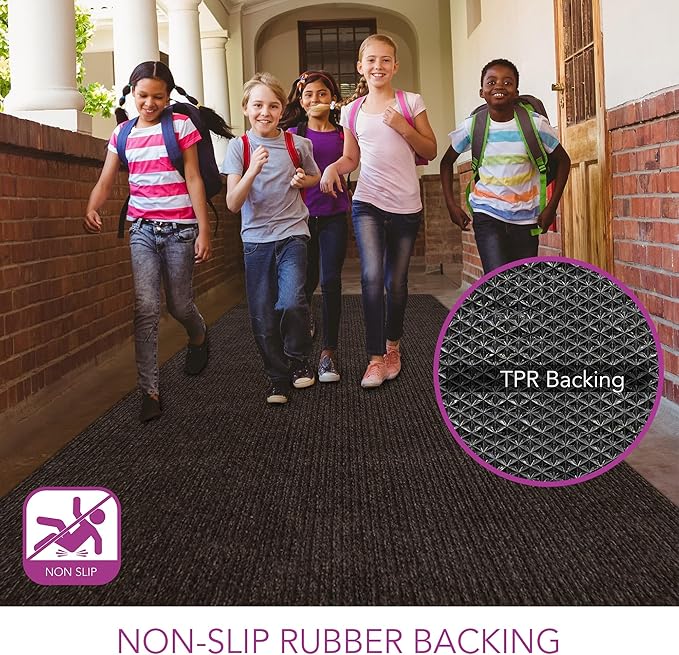 iCustomRug Spartan Weather Warrior Indoor/Outdoor Utility Ribbed Carpet Runner