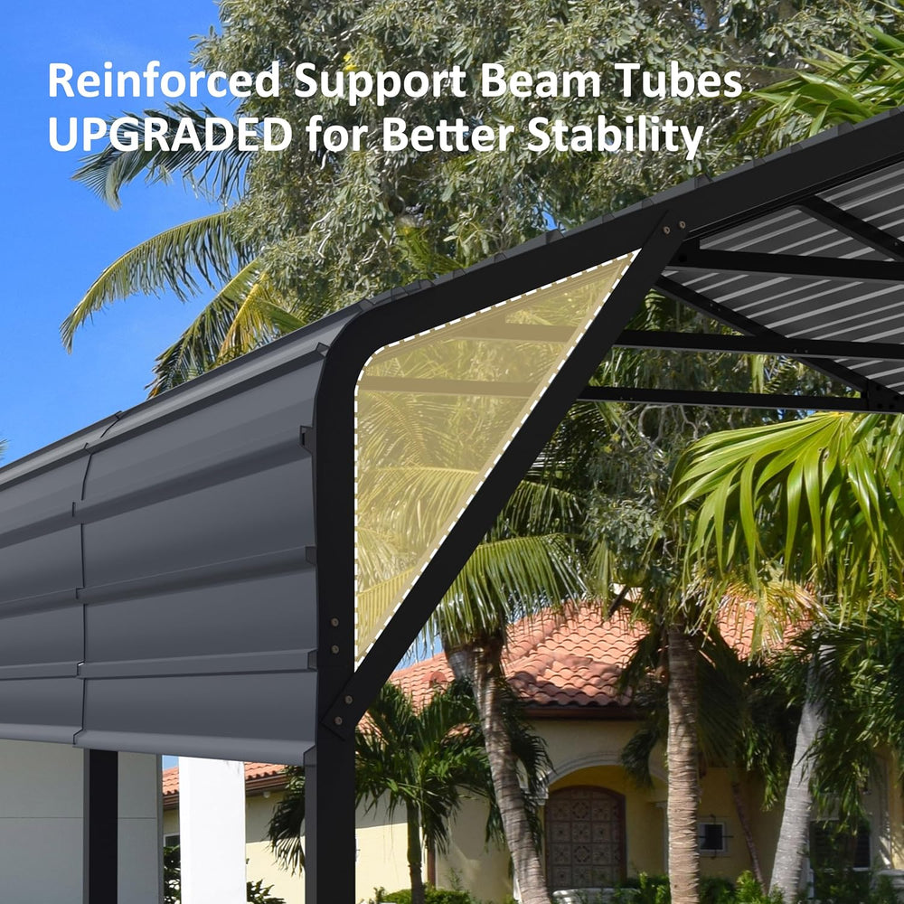 20' x 20' Outdoor Heavy Duty Metal Carport, Garage Car Shelter Shade,...