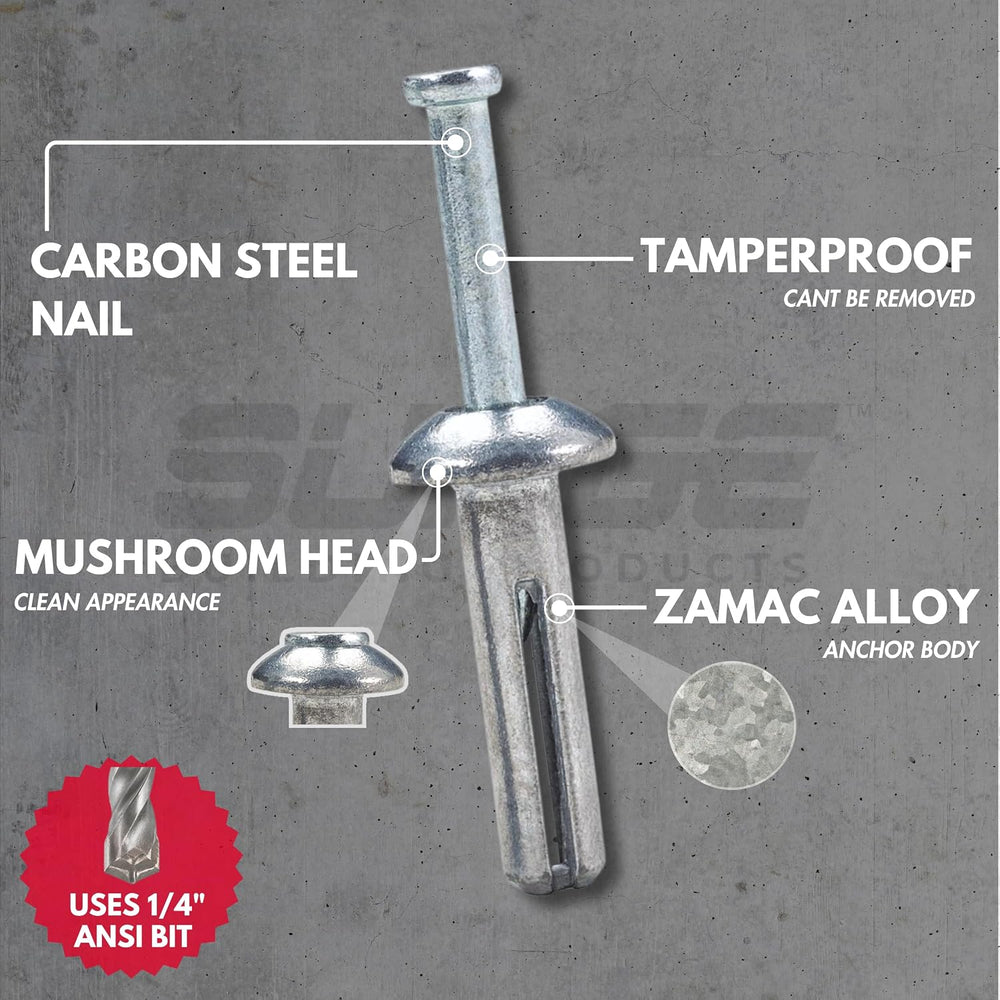 1/4" x 1-1/2" Hammer Drive Nail in Concrete Anchor (Box of 100)