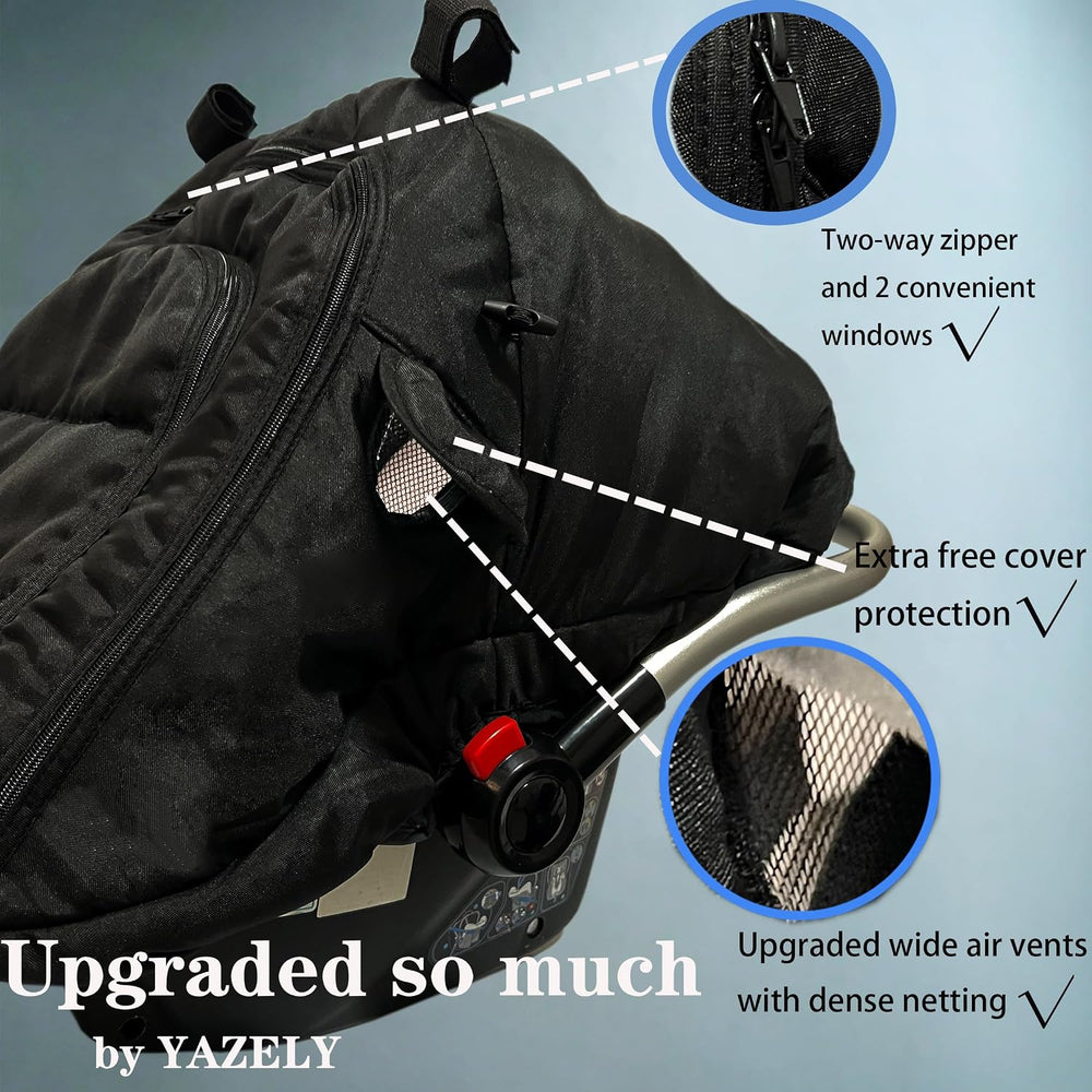 Car Seat Cover for Babies Winter Waterproof Seat Covers Canopy Universa Fit