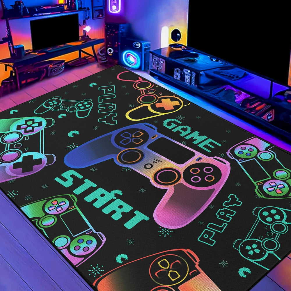 Play Gaming Rug for Bedroom Gamer Mat Gamepad for Boys Room 59"x39"...