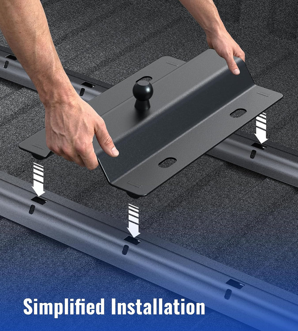 Universal 30,000 lbs Gooseneck Ball Plate Fit for All Standard 5th Wheel Rail...