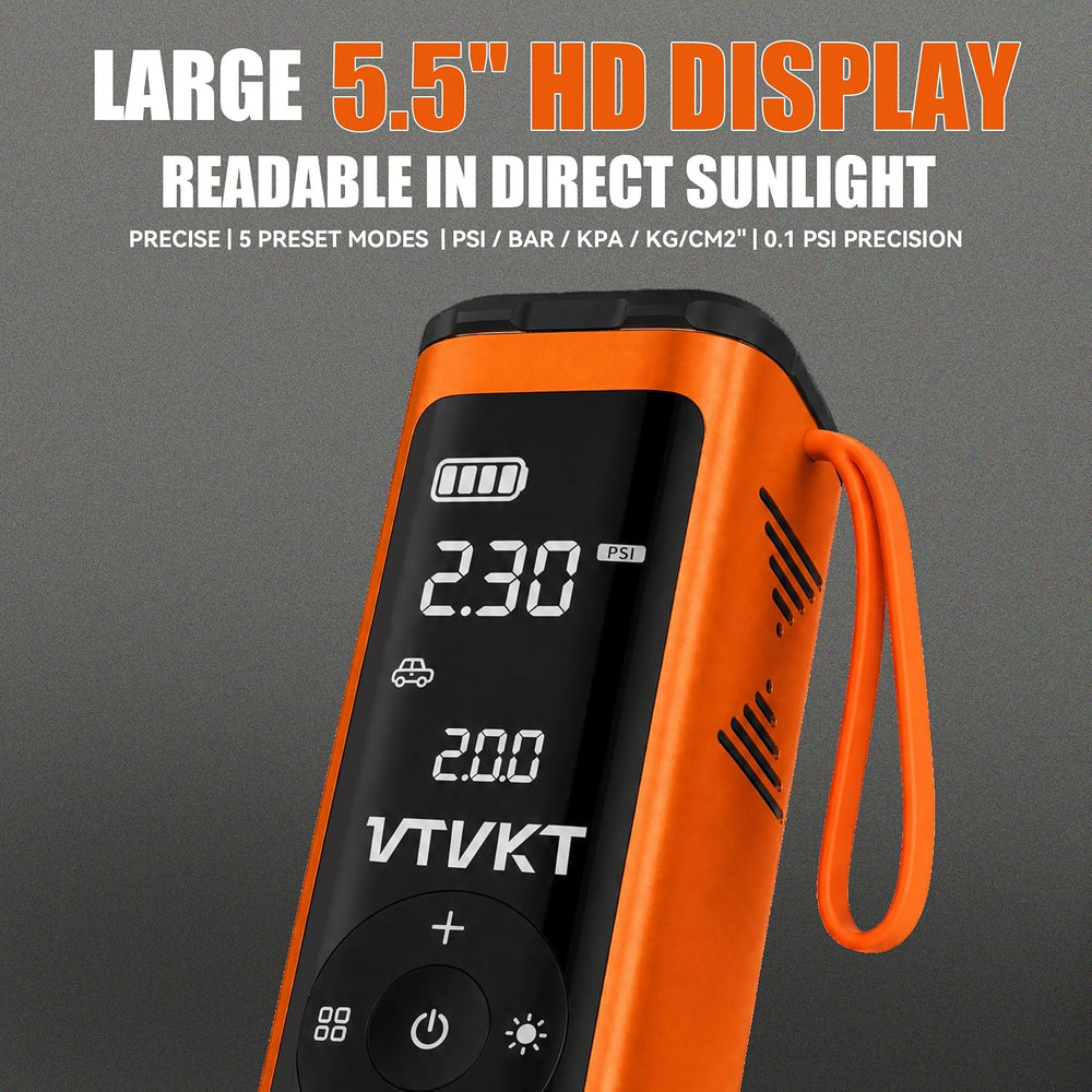 Tire Inflator Portable Air Compressor, 12000mAh Handheld Cordless Air Pump