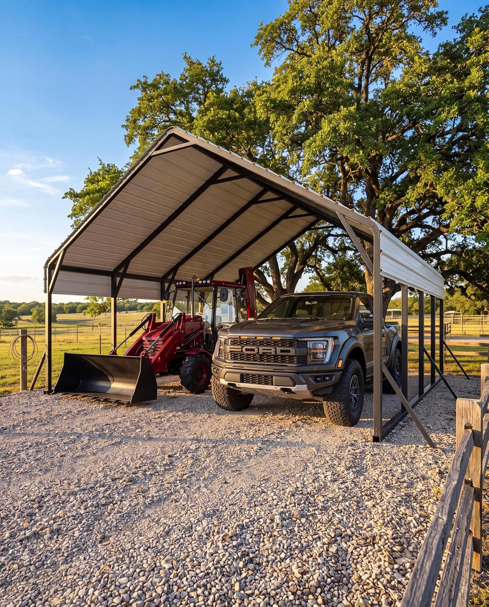 GarveeLife 20 ft x 20 ft x13 ft Metal Carport for 2 Cars