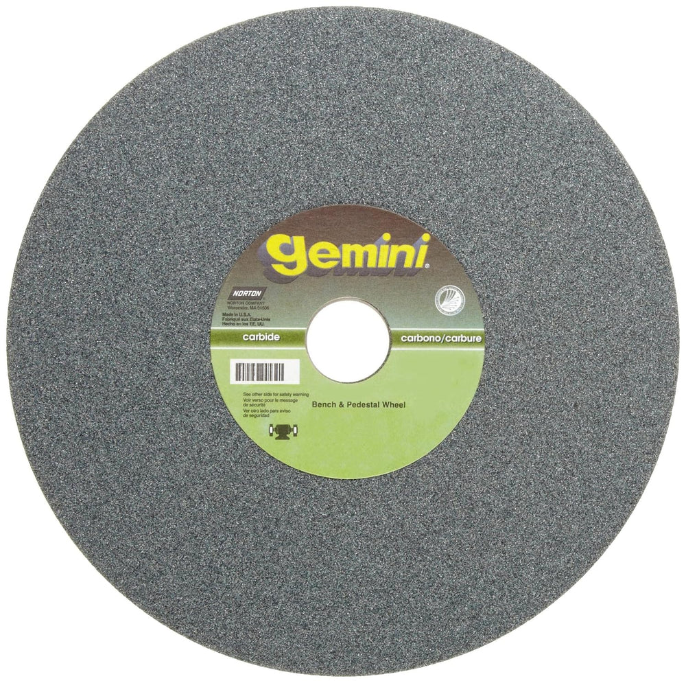 Norton Gemini Grinding Wheel, Crystolon Type 01 Bench and Pedestal Wheel, Med...